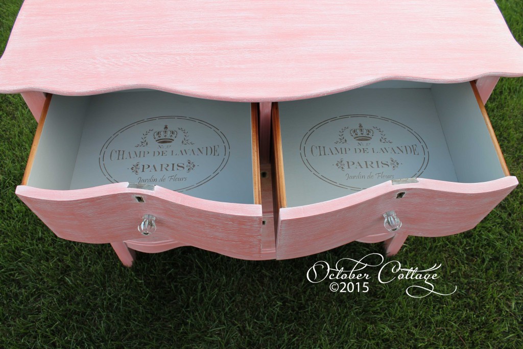 Pink set dresser drawers insides wm