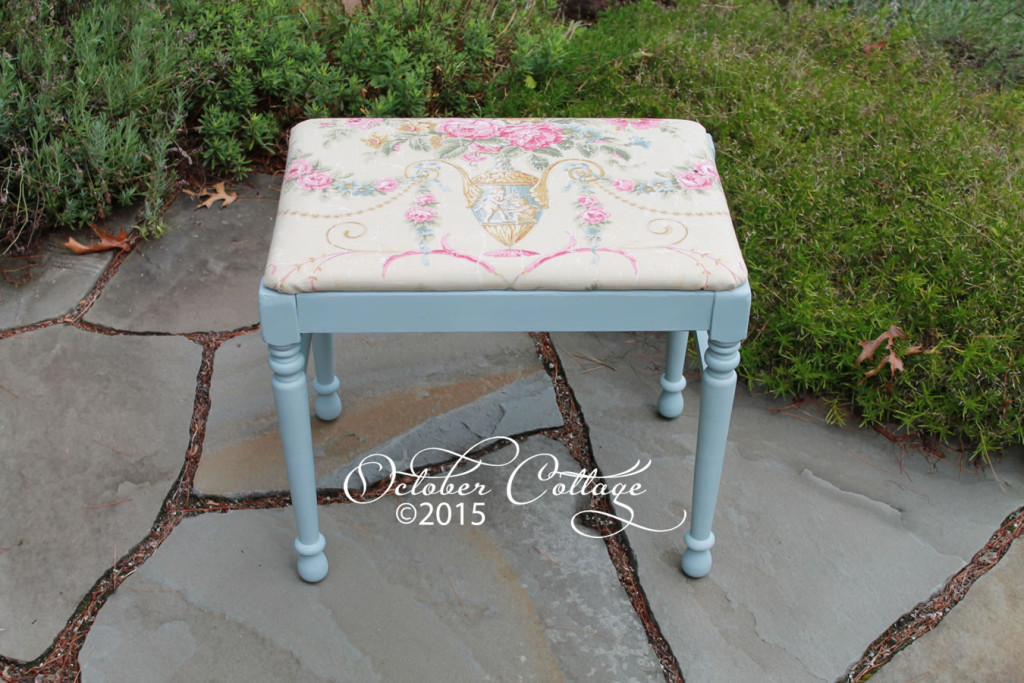 Bench with fabric urn IMG_0931