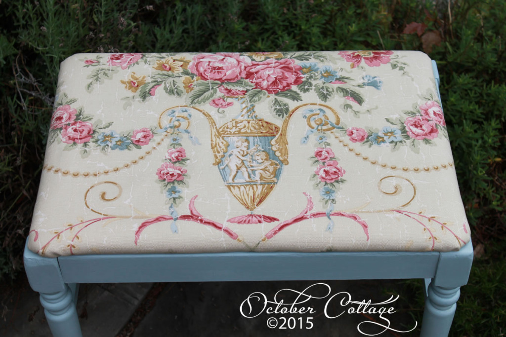 Bench with fabric urn detail IMG_0939
